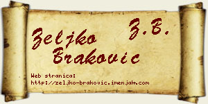 Željko Braković vizit kartica